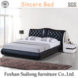 American Style Real Leather Modern Bed