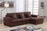 Dark Brown Small Fabric Sofa