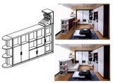 Bar Table with Horizotal Tilting Hidden Double Bed Sofa Bed