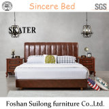 Modern American Style Bedroom Bed Leather Bed B005