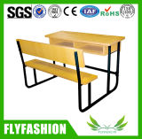 Classroom Furniture Wood Student Double Desk with Chair