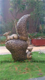 Copper Squirrels, Metal Sculptures in Outdoor Gardens, Squares, Parks, etc