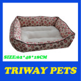 Soft Printed Flannel Dog Bed