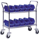 NSF Metal Utility Cart Metal Service Trolley for Hospital