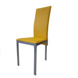 Hot Sell PU Leather Dining Office Chair with High Back and Chrome Legs