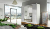 Bedroom Furniture Mirror Sliding Door Wardrobe Closet (HF-EY0812)