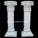 White Marble Stone Sculpture Column (SY-C023)