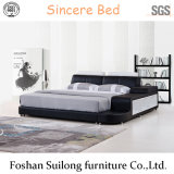 American Modern Style Genuin Leather Bed Bedroom Bed 3317