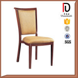 Italian Style Beige Fabric Fake Wood Restaurant Dining Chair