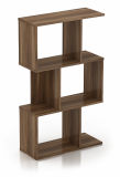 Furniture Home Office Furniture S Shape Oak Wooden Bookshelf Bookcase