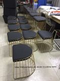 Metal Restaurant Stackable Strings Wire Dining Chairs