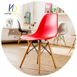 Emes Plastic Chair PP Seat and Wood Leg Dining Chair