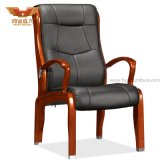 Tranditional Wooden Leather Office Chair (D-306)