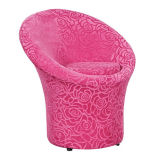 Pink Color Modern Round Lounge Upholstered Fabric Bar Chair (FS-T6085)