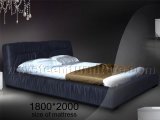 2016 New Collection Bed Luxury Leather Bed Ls-401 High End Bed Antique Bed Double Bed