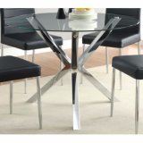 Modern Frame Sample Round Glass Dining Table