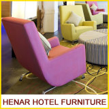 Pink Accent Chair Lounge Seating Sofa Furniture for 5 Star Hotel Lobby