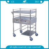 AG-Ss024 Ce ISO Approved Two Layers with Drawers Hospital Trolley for Sale