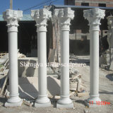 White Marble Stone Sculpture Column for Home Decoration (SY-C016)