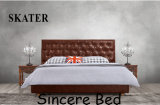 A01 American Style Bedroom Fabric Bed Leather Bed