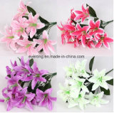 Magic Touch Faux Silk Lily Artificial Faux Lily Flower for Wedding and Home Decoration