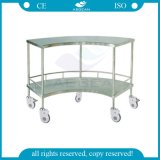 AG-Ss007A Medical Cheap Hospital Instrument 2-Tier Stainless Steel Trolley