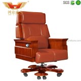 Used Leather Chair, Executive Leather Chair, Reddish Leather Office Chair