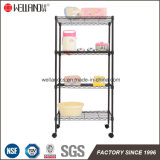 Basic 4 Shelf Black Affordable Adjustable Home Storage Room Metal Open Wire Shelving Unit