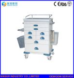 Medical Furniture Functional ABS Emergency Hospital Clinical Anesthesia Carts/Trolley