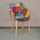 Modern Wooden Leg Upholstered Fabric Patchwork Chair (SP-EC850)