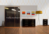 3 Piece New Trio High Gloss Bedroom Furniture Set Chest, Beside, 3 Door Wardrobe