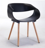 PP Plastic Chair with Beech Wood Legs
