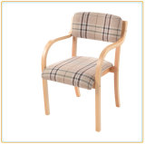 Solid Curvy Beech Wood Living Room Chair