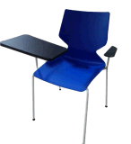 Office Training Room Writing Pad Plastic Chair