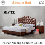 B006 American Style Leather Bed Bedroom Bed