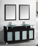 Four Doors Oak Solid Wood Vanity in Bathroom