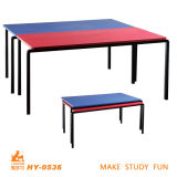 Kindergarten Kids Study Table with Chairs in Classroom