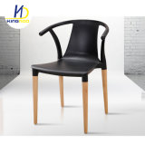 Replica Wishbone Modern Horn Colorful Stacking PP Plastic Dining Chair with Wood Leg