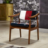 Upholstered Leather Wooden Fram Coffee Dining Chair (SP-EC653)