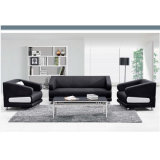 2 Seater PU Type Leather Sofa with Metal Base
