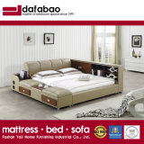 White Color Leather Bed for Bedroom Use (FB8048A)