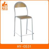 School Lab Chair with Wood Top and Steel Tube