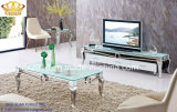 Stainless Steel Modern Coffee Table, Glass Coffee Table