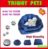 High Quaulity Denim Snuggle Dog Bed (WY161025A/B)