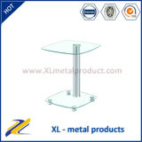 Mini Stainless Steel Legs Glass Top Coffee Table