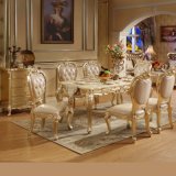 Dining Table with Leather Sofa Chair for Dining Room Furniture (681)