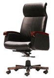 Wooden Black Leather Boss Executive Office Chair (HF-CH023A)