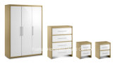 4 Piece High Gloss Bedroom Wooden Furniture Wardrobe Set (BD23)