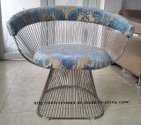 Leisure Dining Restaurant Cushion Metal Outdoor Steel Wire Chair