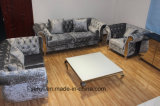 Modern Italian Living Room Furniture Hotel Reception Stainless Steel Leg Sofa 1 Seat
